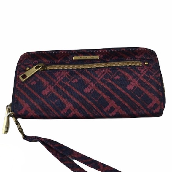 NWOT- Travelon Geometric RFID Blocking Wristlet / Wallet - Picture 1 of 5